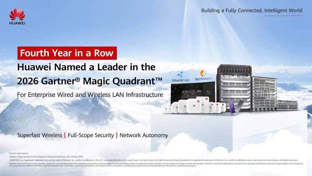 Huawei este desemnată pentru al patrulea an consecutiv lider în Gartner Magic Quadrant pentru infrastructură LAN enterprise